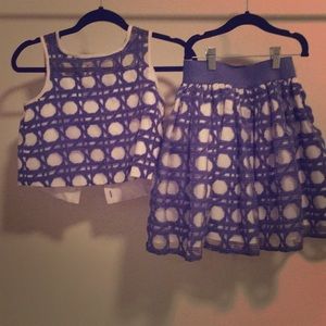 Crop top and skirt set